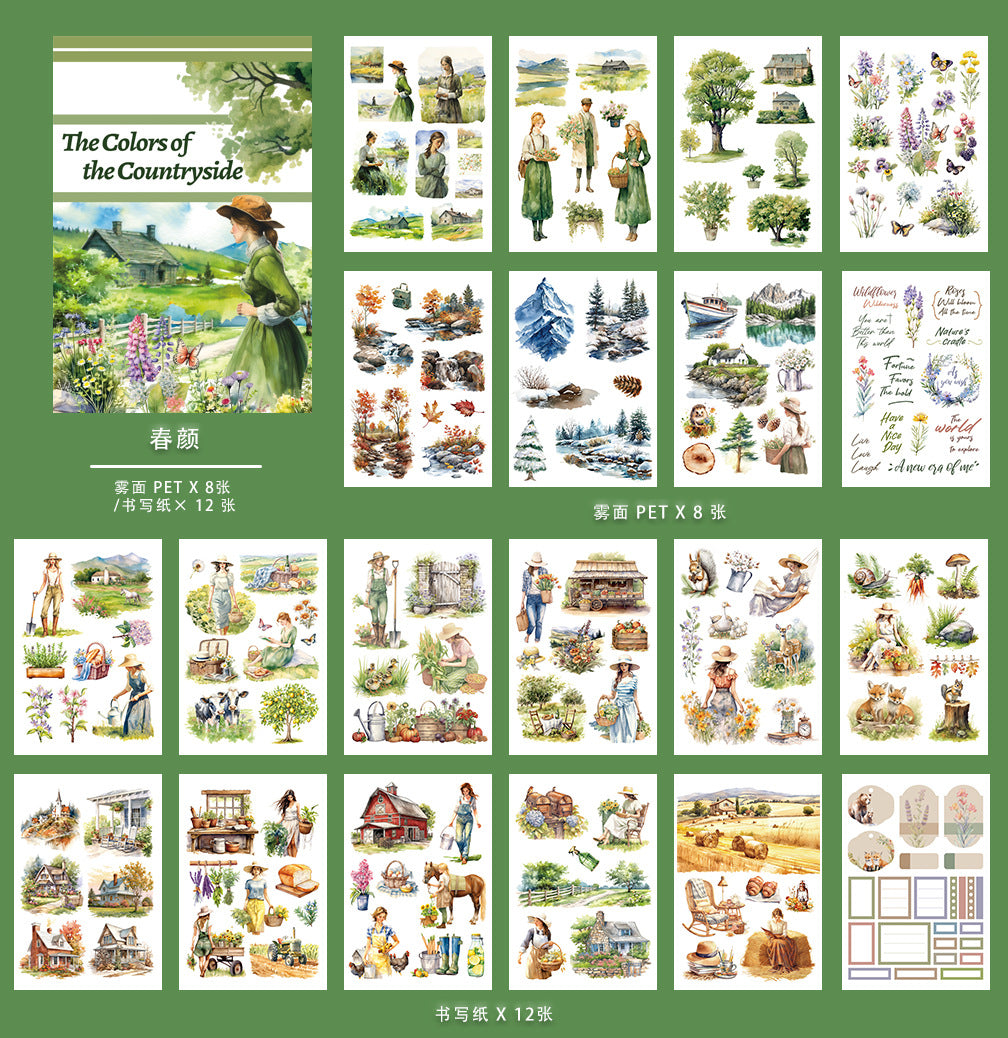 ST-B-13New PET precut-Vintage sticker book--02