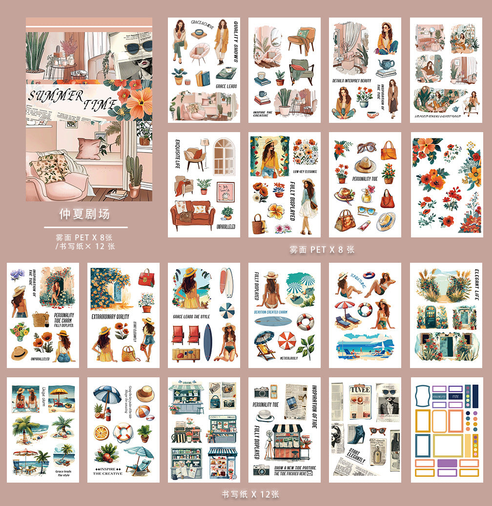 ST-B-12New PET precut-Vintage sticker book--01