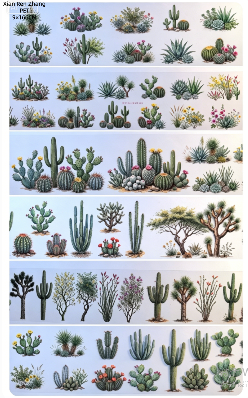 Limited Edition《Zhai Mao Ju 》Desert ,desert house ,desert people and cautus ( Loop )