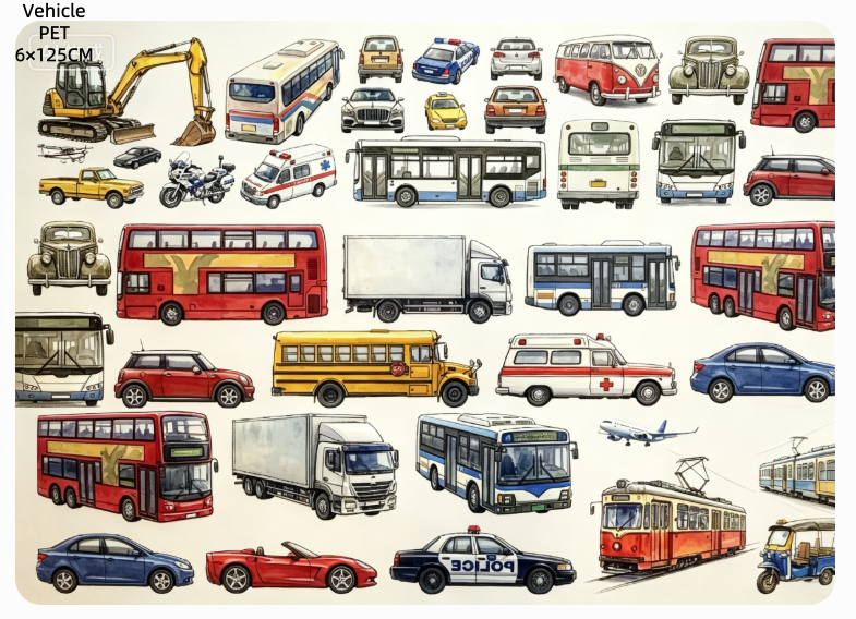 Limited Edition《Zhai Mao Ju 》Transportation vehicls,Road signs,street lamps (Loop)